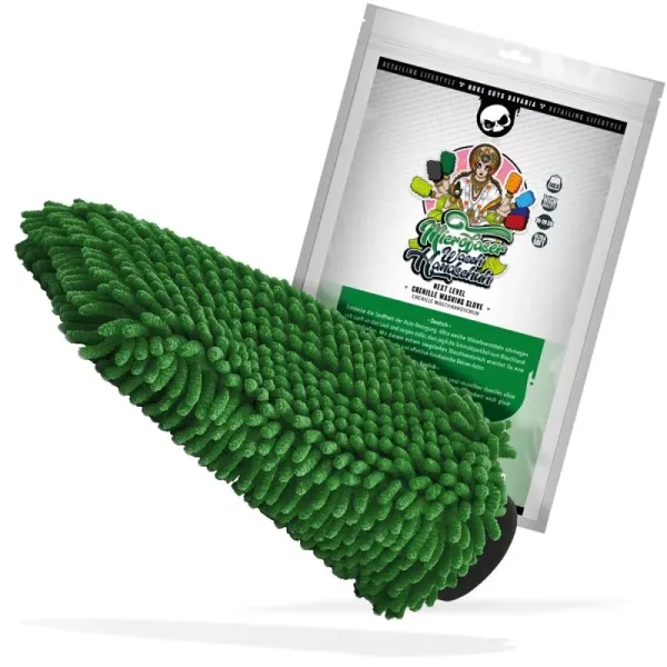 Nuke Guys Chenille Green - Mikrovláknová mycí rukavice